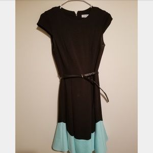 Calvin Klein black and blue dress